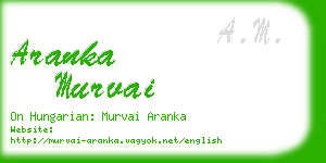 aranka murvai business card